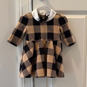 Janie and Jack Plaid Dress with Bow Tie 12-18m